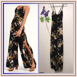 COPY - Beautiful Blooms Black Wide Leg Jumpsuit
